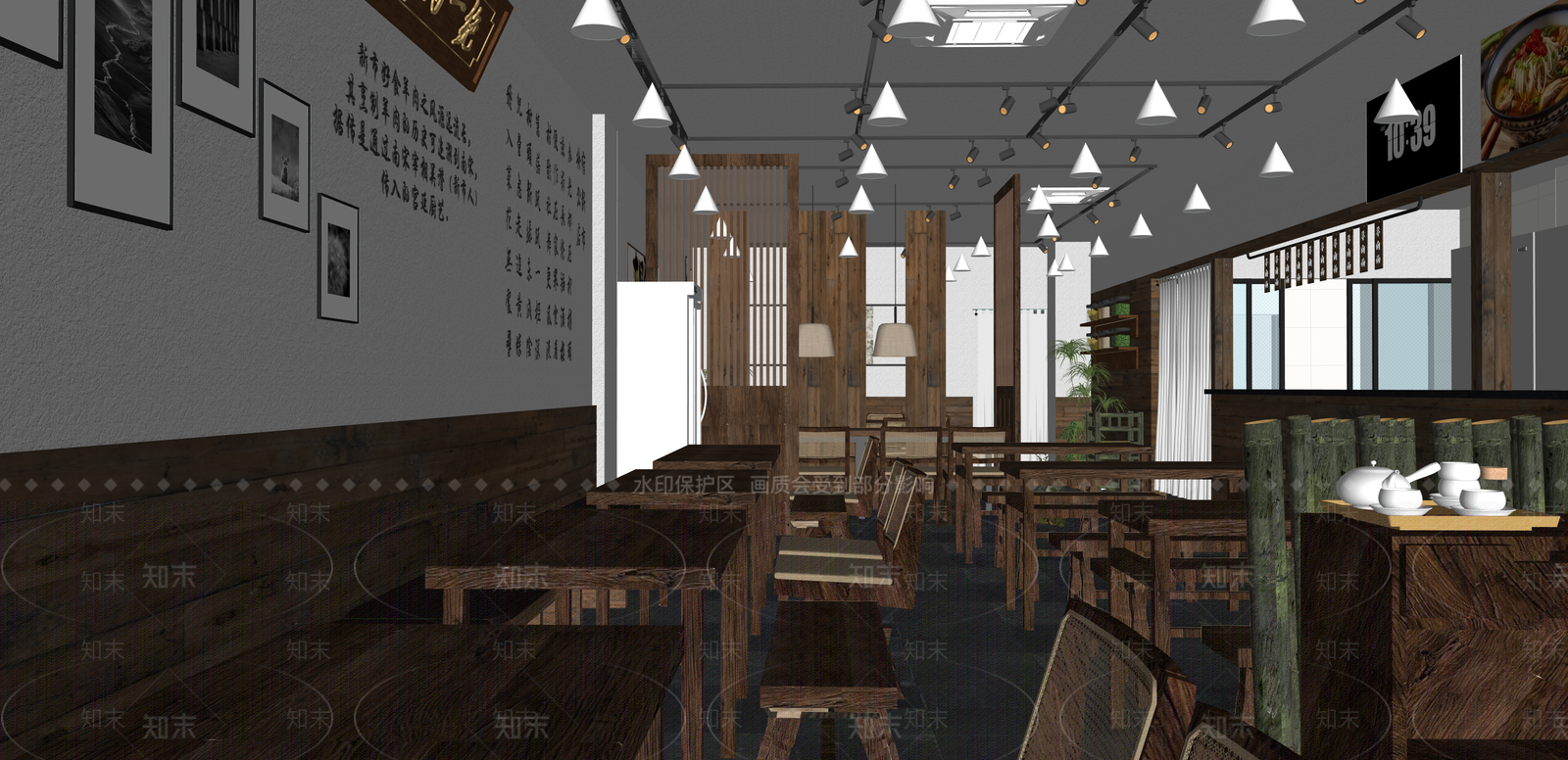 新中式中餐厅SU模型下载【ID:1215208283】