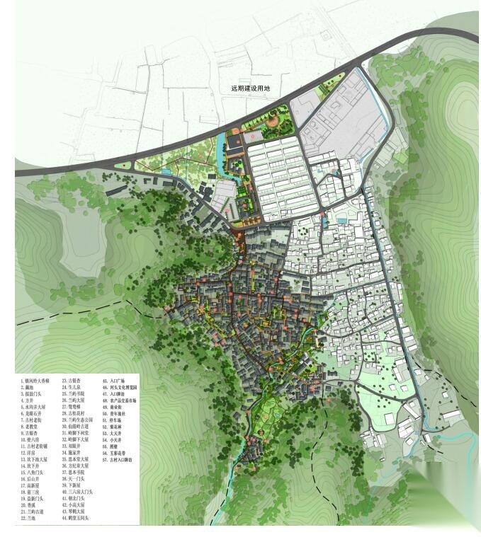 某市美丽乡村龙山镇方家河头村特色村建设规划PDF（127页...cad施工图下载【ID:161016145】