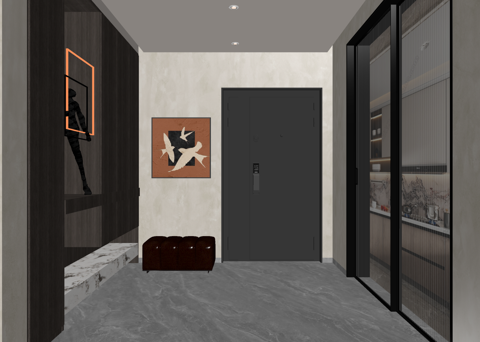 意式玄关3D模型下载【ID:1214699200】