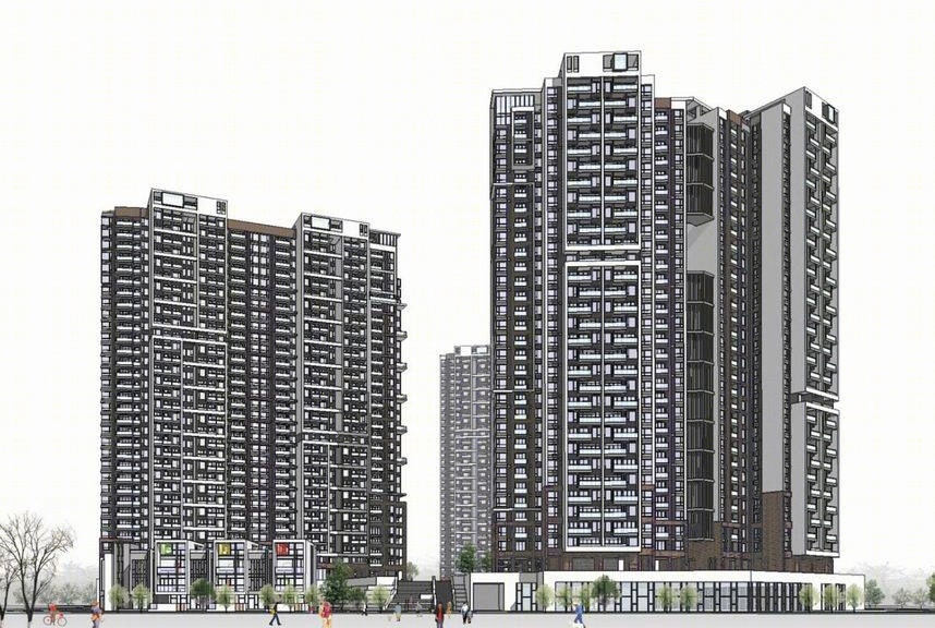 现代高层住宅SU模型下载【ID:221591778】