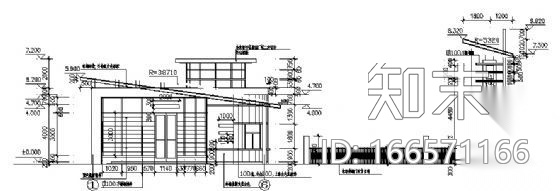 某医院大门建筑施工图cad施工图下载【ID:166571166】