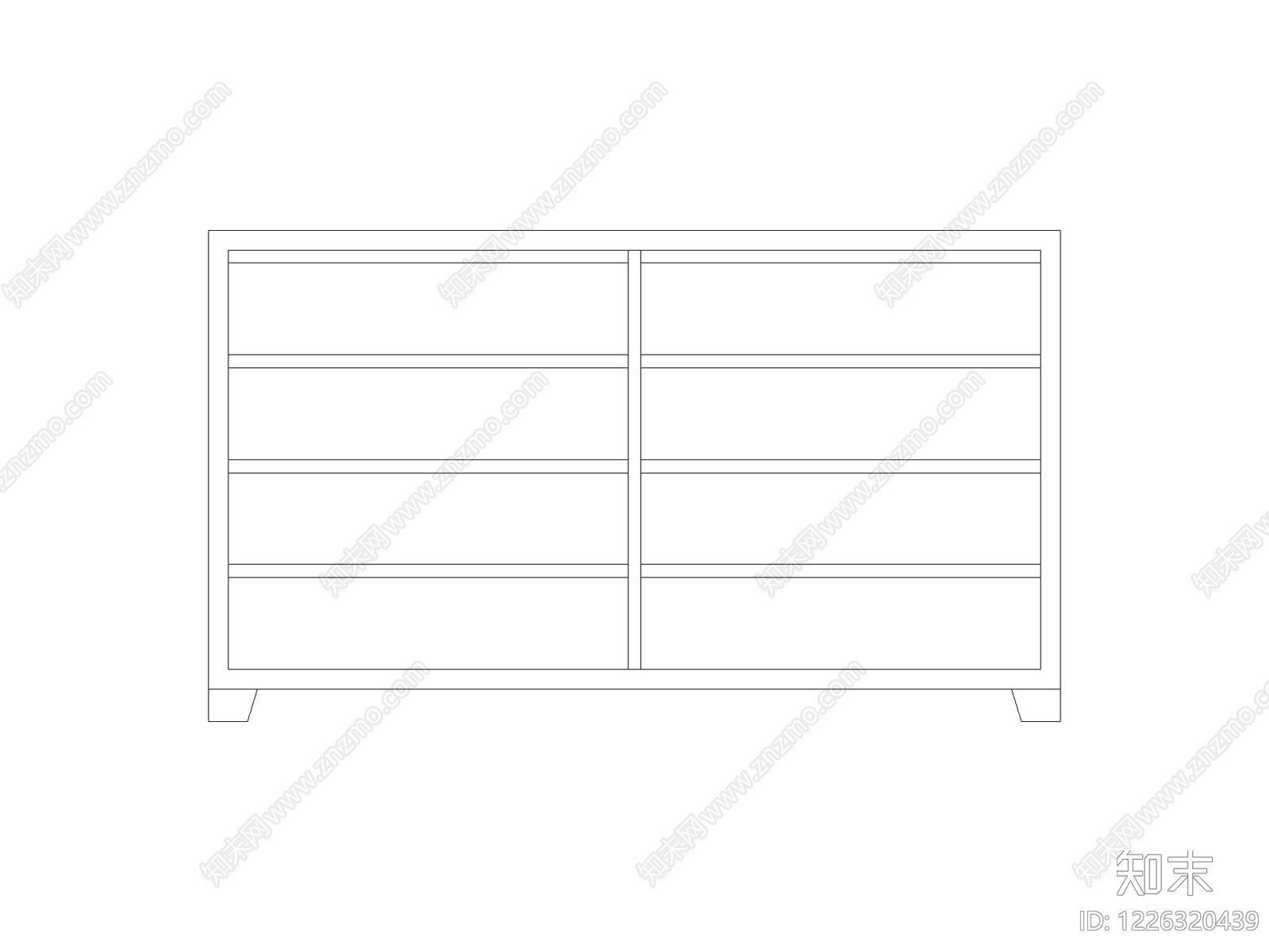 现代柜子立面图块cad施工图下载【ID:1226320439】