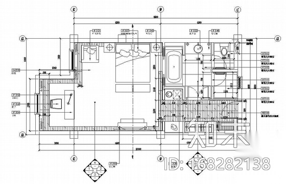 某商业街客房施工设计图施工图下载【ID:168282138】