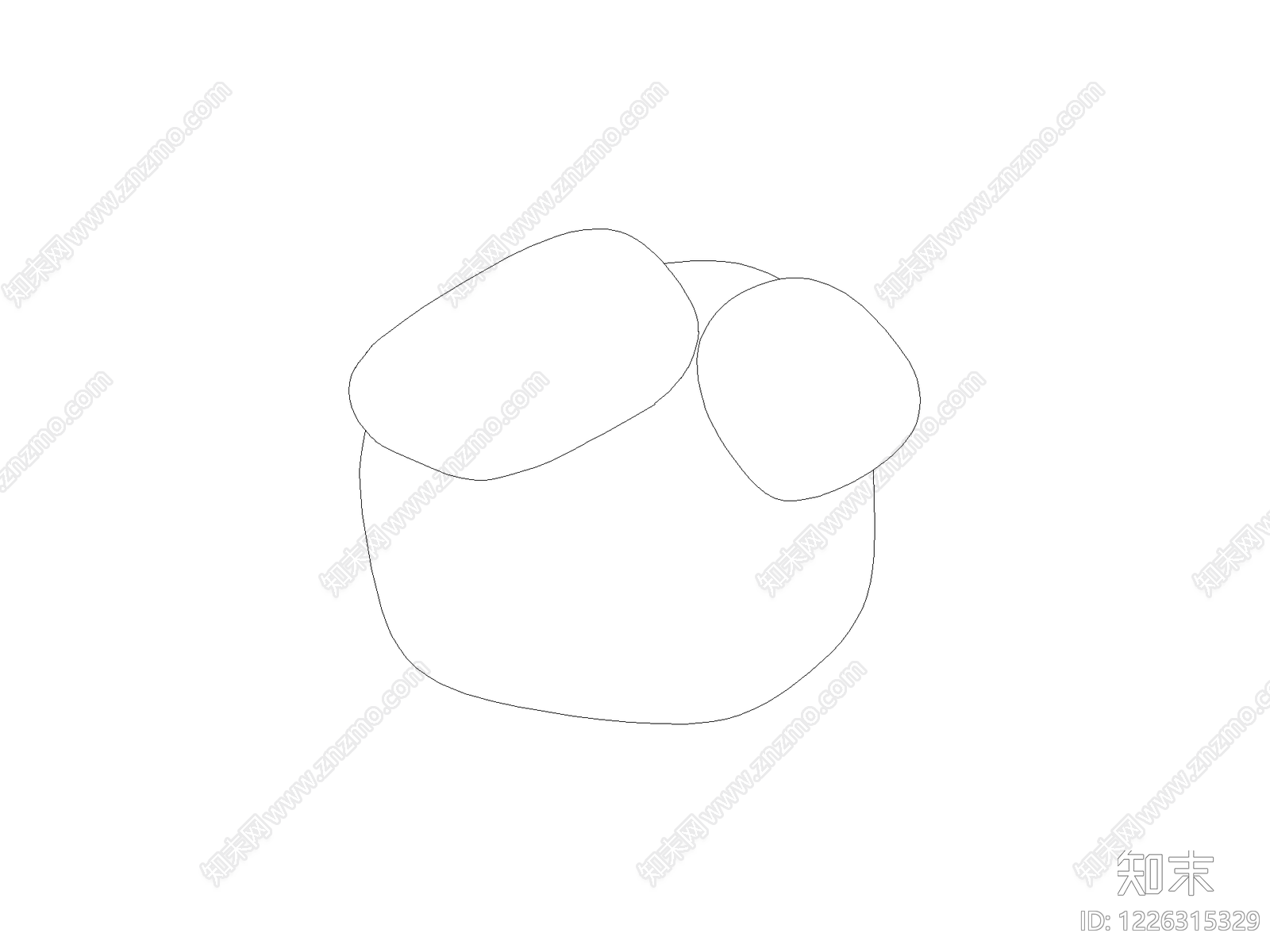 沙发cad施工图下载【ID:1226315329】