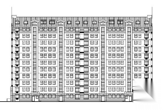 某十八层商住楼建筑方案图(18层转角塔式11层板式)cad施工图下载【ID:166565173】