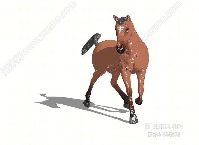 现代动物骏马SU模型下载【ID:344495878】