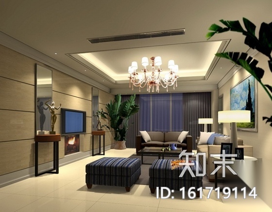 [重庆]高档水景小区三居室欧式风格样板房室内装修图（含...cad施工图下载【ID:161719114】