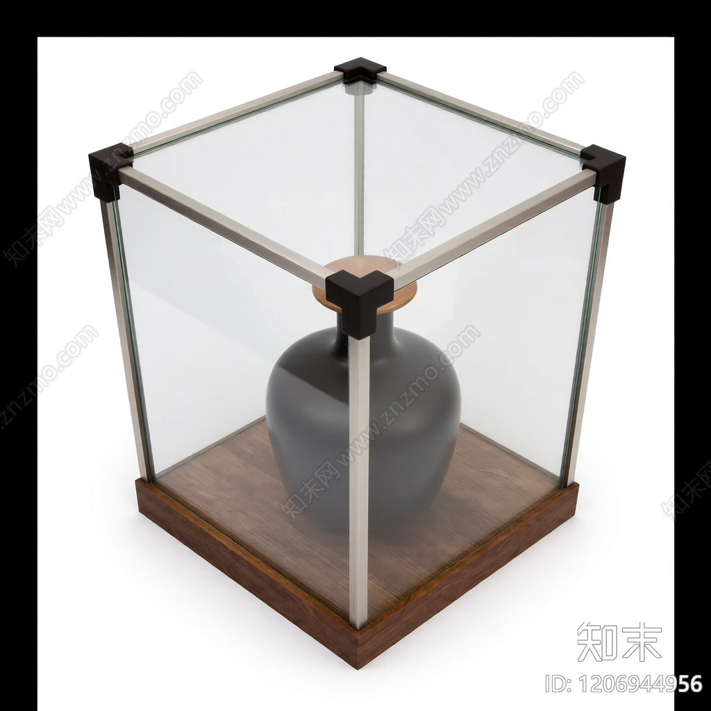 玻璃展柜带底座3D模型下载【ID:1206944956】