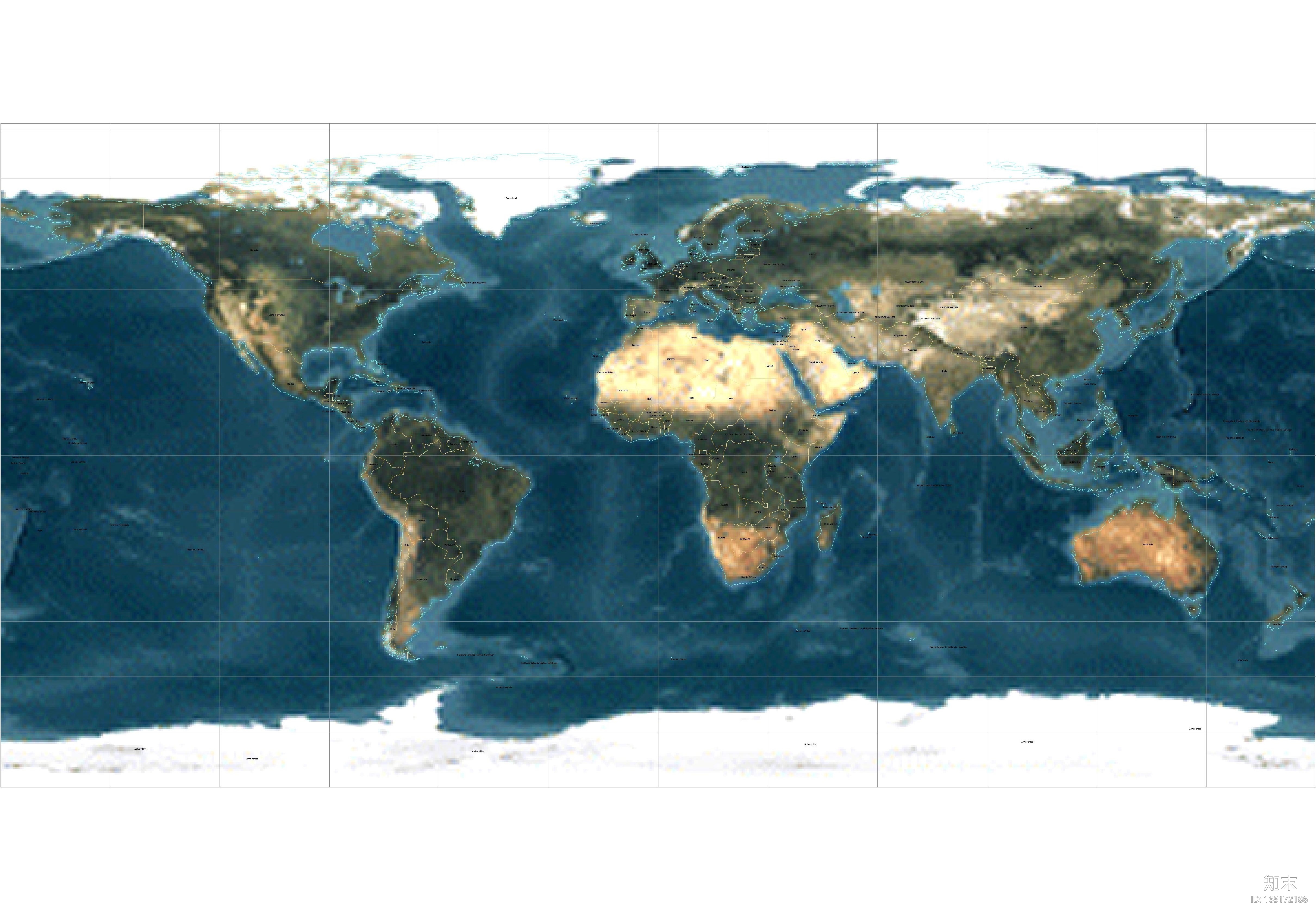 世界地图各国详细CAD图资料施工图下载【ID:165172186】