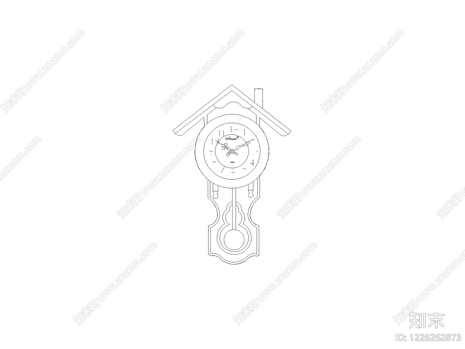 陈设类立面挂画cad施工图下载【ID:1226262873】