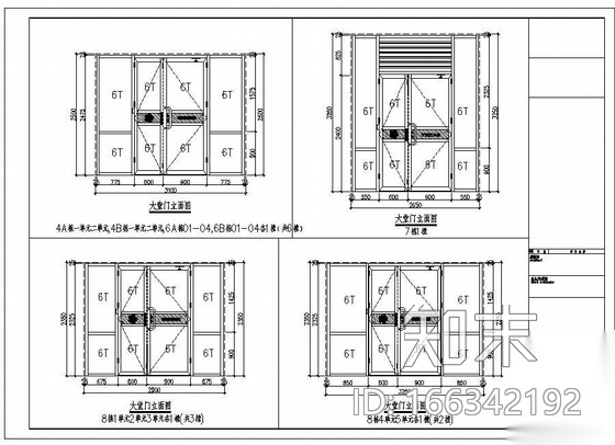 玻璃钢门cad施工图下载【ID:166342192】