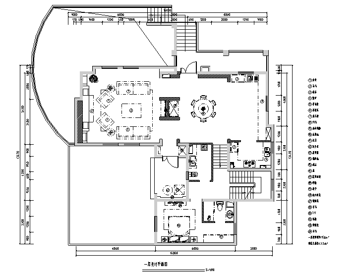 [山东]原香溪谷别墅样板间设计施工图（附效果图）cad施工图下载【ID:161770117】