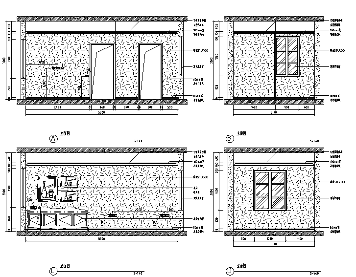 [山东]原香溪谷别墅样板间设计施工图（附效果图）cad施工图下载【ID:161770117】