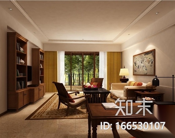 [云南]东南亚特色度假酒店豪华套房施工图（含效果图）cad施工图下载【ID:166530107】