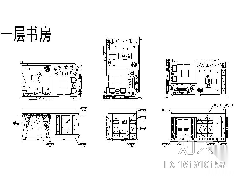 [新加坡]二层别墅室内设计图cad施工图下载【ID:161910158】