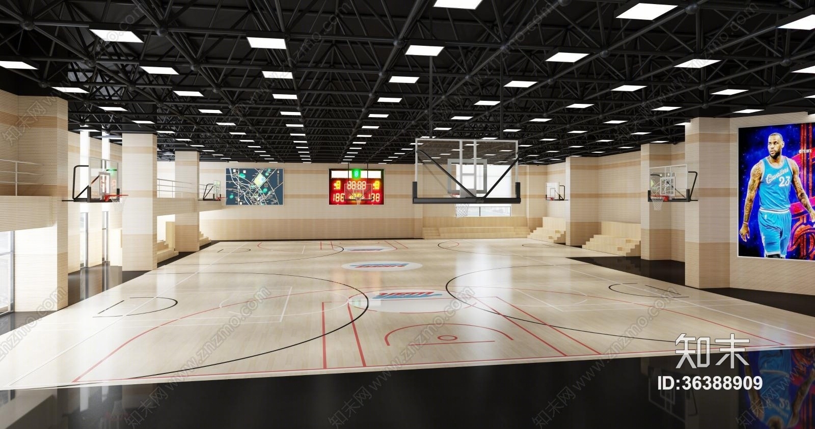现代体育馆3D模型下载【ID:36388909】