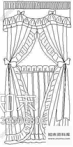 窗帘cad施工图下载【ID:832330806】