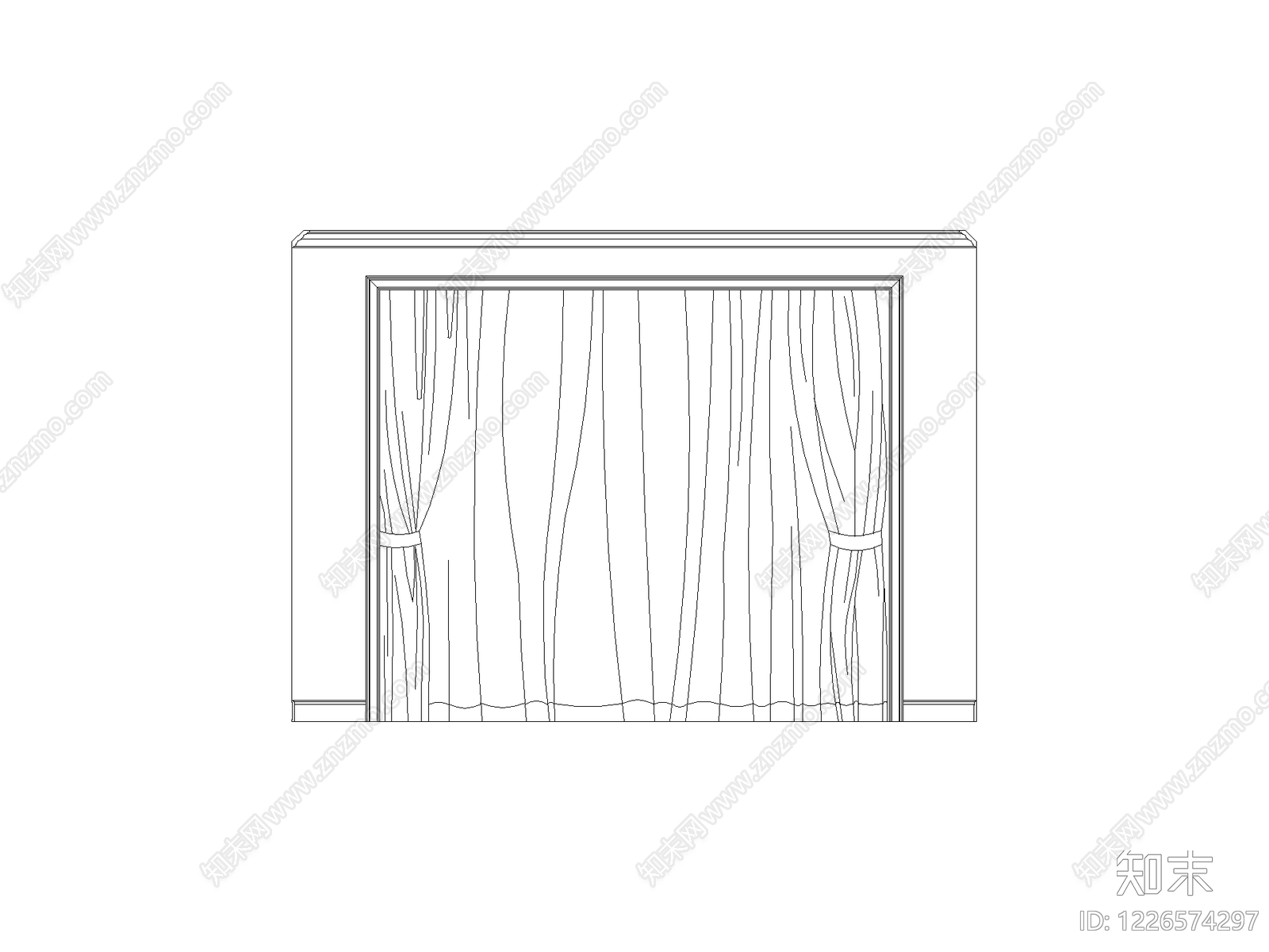 现代,欧式窗帘CAD图纸
