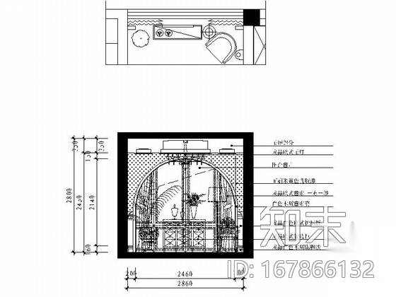 [江苏]美式乡村混搭风情四居室样板间CAD装修施工图（含...cad施工图下载【ID:167866132】