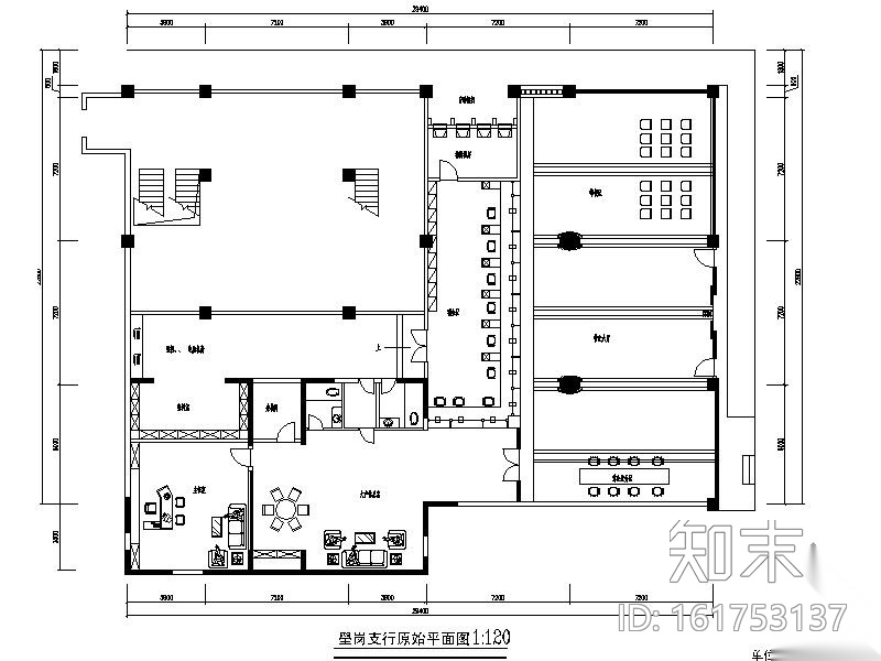 [深圳]某农业银行室内改造装修图cad施工图下载【ID:161753137】