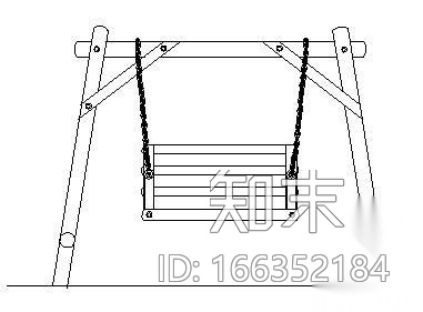 秋千和木质和藤质花架施工图施工图下载【ID:166352184】