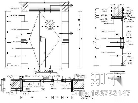 病房门cad施工图下载【ID:166752147】