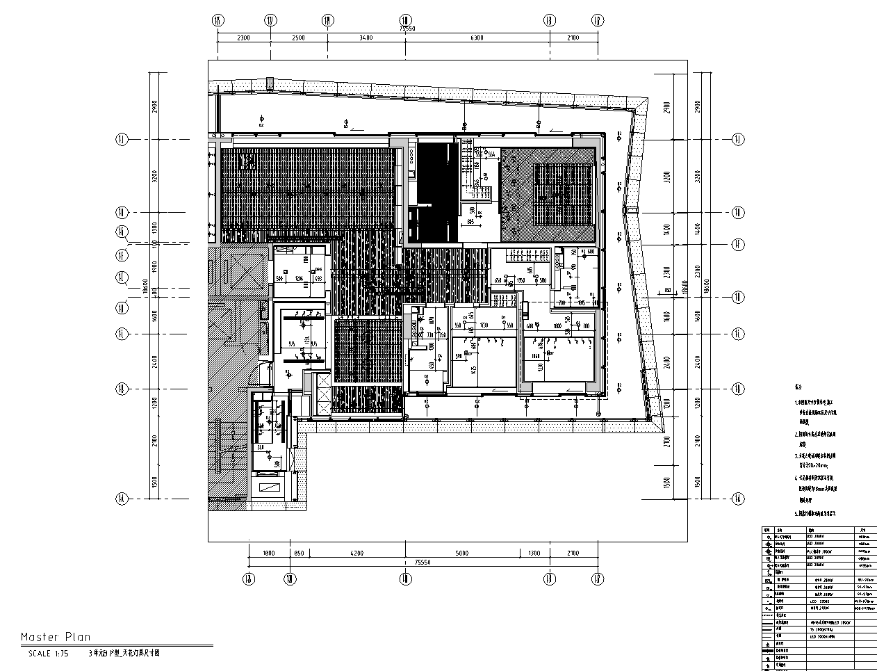 [深圳]汉京半山公馆192㎡大平层豪宅样板间施工图下载【ID:166982111】