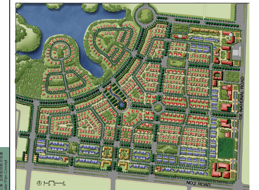 固安工业区76公顷居住区规划设计方案文本cad施工图下载【ID:166323169】