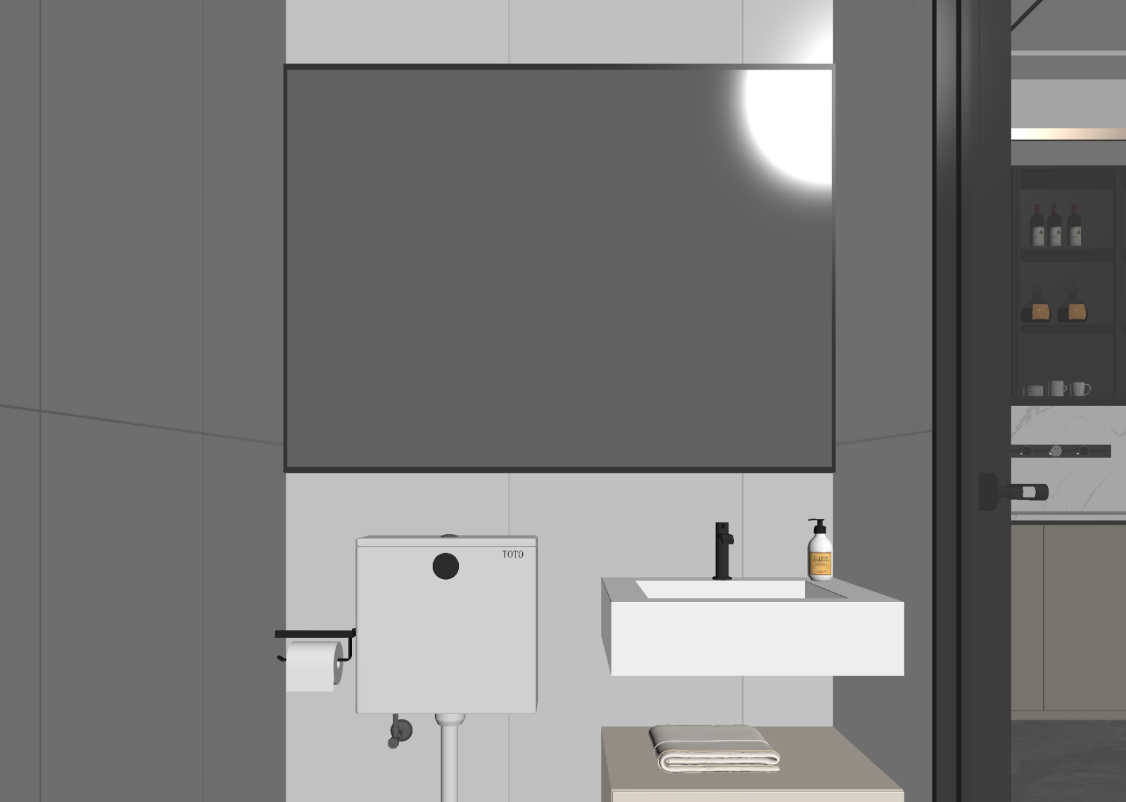 现代卫生间3D模型下载【ID:1214936318】