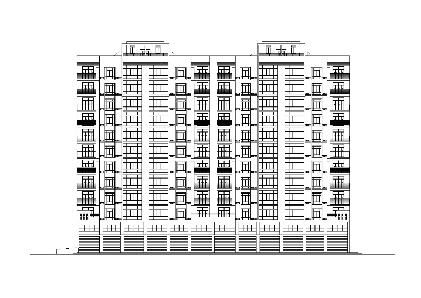 某底商高层住宅建筑施工图（带效果图）施工图下载【ID:165157111】