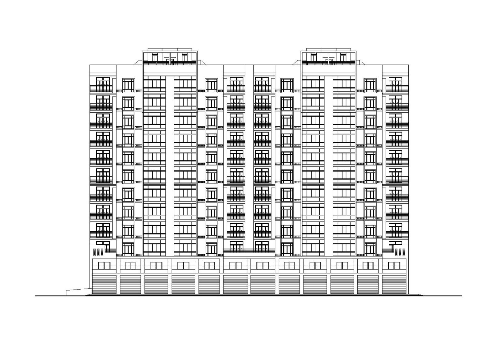 某底商高层住宅建筑施工图（带效果图）施工图下载【ID:149537102】