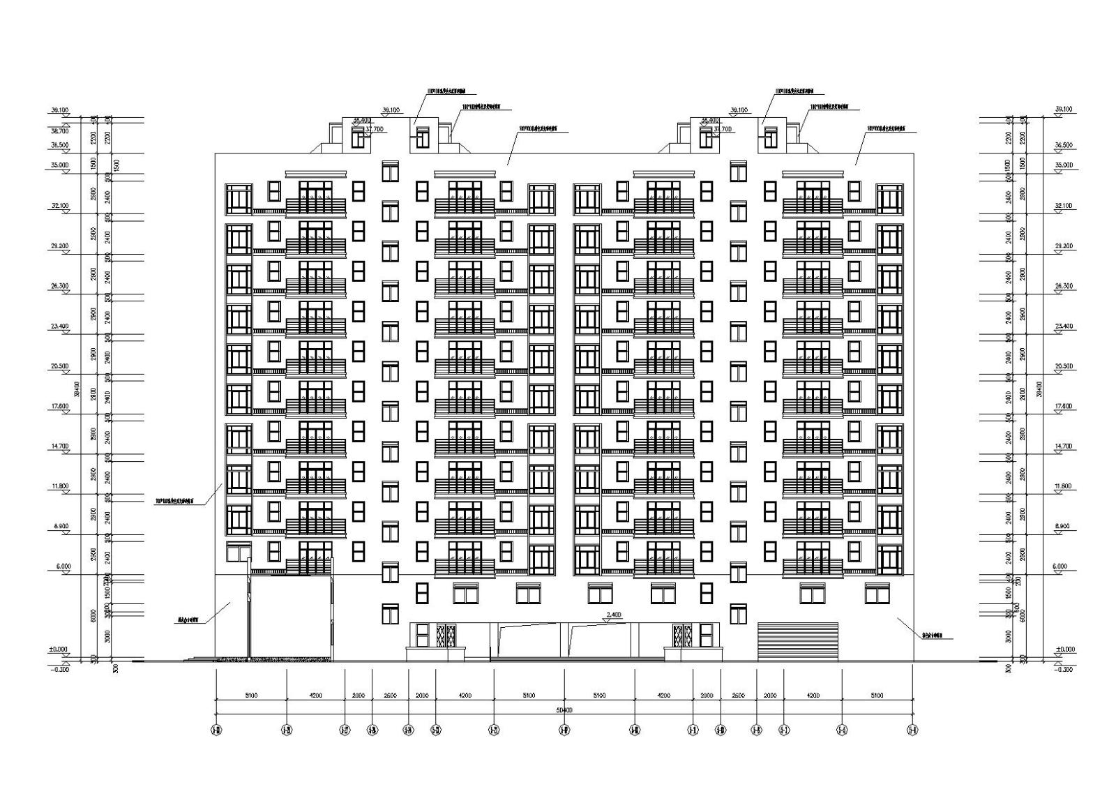 某底商高层住宅建筑施工图（带效果图）施工图下载【ID:149537102】