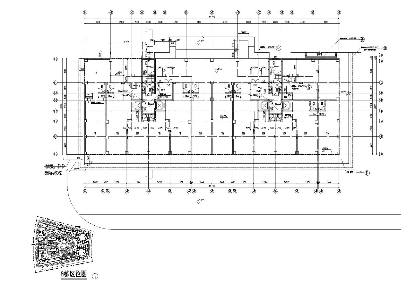 某底商高层住宅建筑施工图（带效果图）施工图下载【ID:149537102】