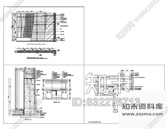 图块/节点公共空间墙面装饰详图Ⅱcad施工图下载【ID:832276713】