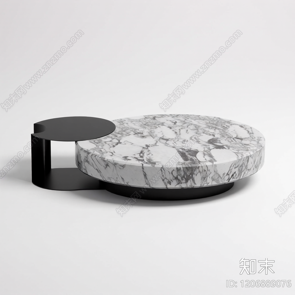 大理石圆桌带支架3D模型下载【ID:1206889076】