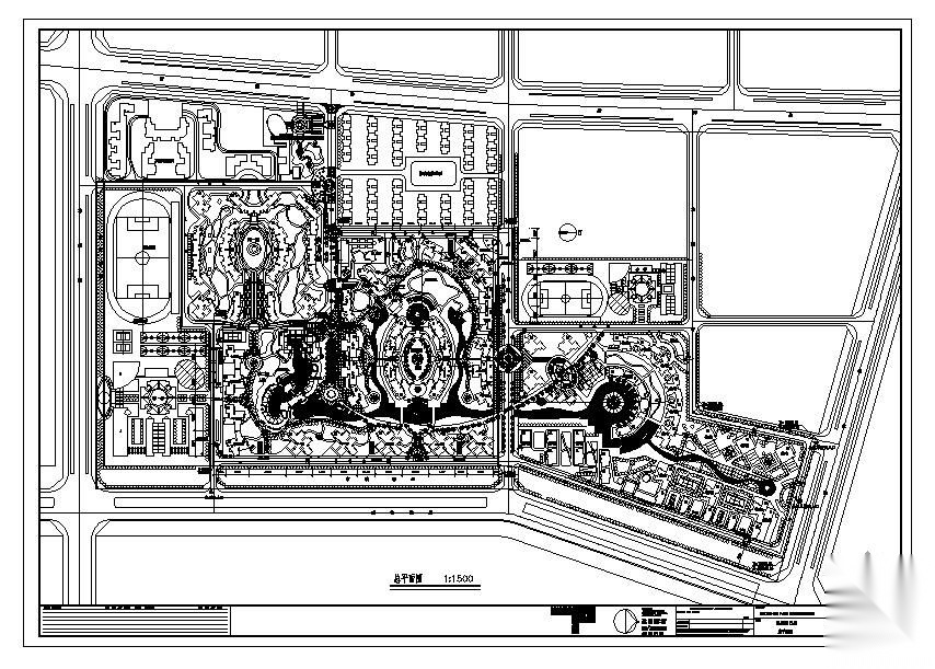 某小区景观规划总平面图施工图下载【ID:161023106】
