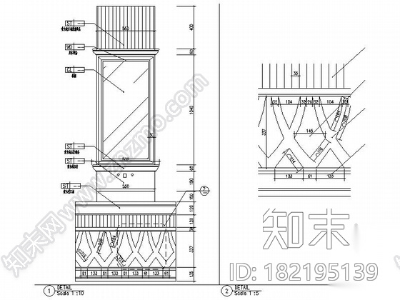 [内蒙古]欧式古典双层别墅室内装修图（含效果）cad施工图下载【ID:182195139】