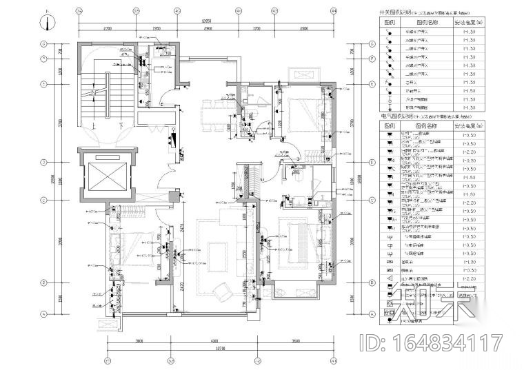 10套实用户型住宅别墅施工图资料cad施工图下载【ID:164834114】