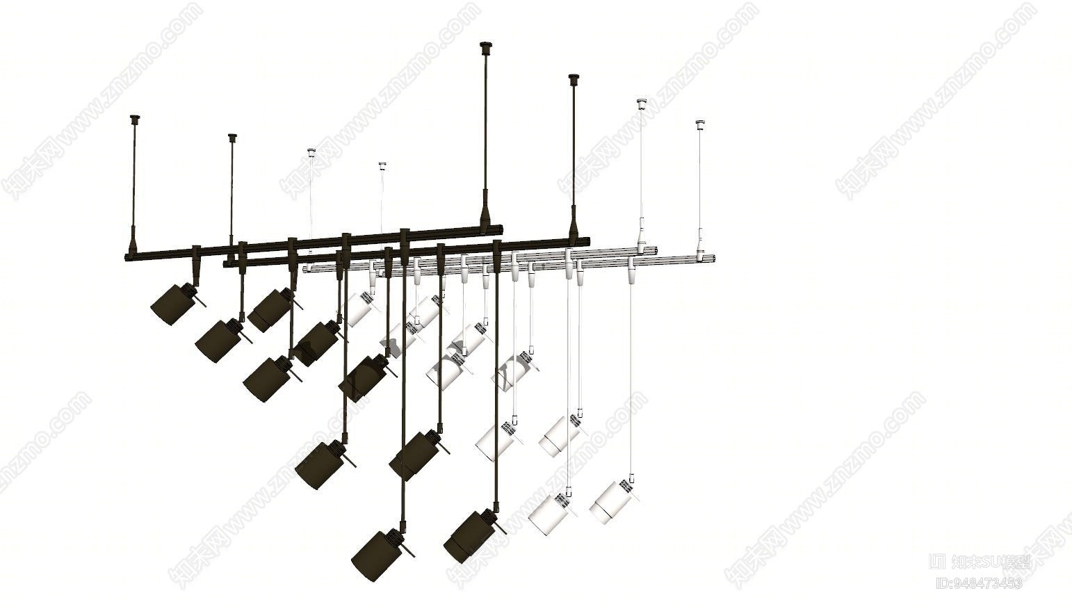 现代风格舞台灯饰SU模型下载【ID:948473453】