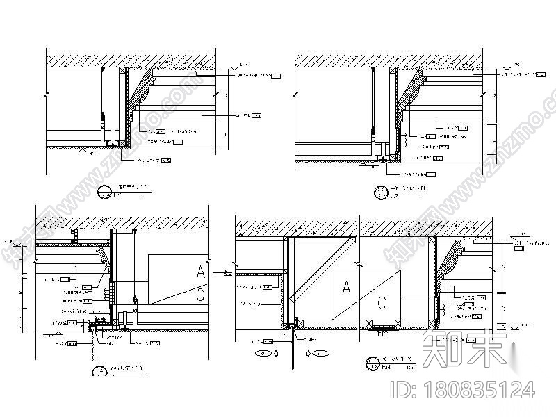 [广州]首席居住区复式户型样板房施工图施工图下载【ID:180835124】