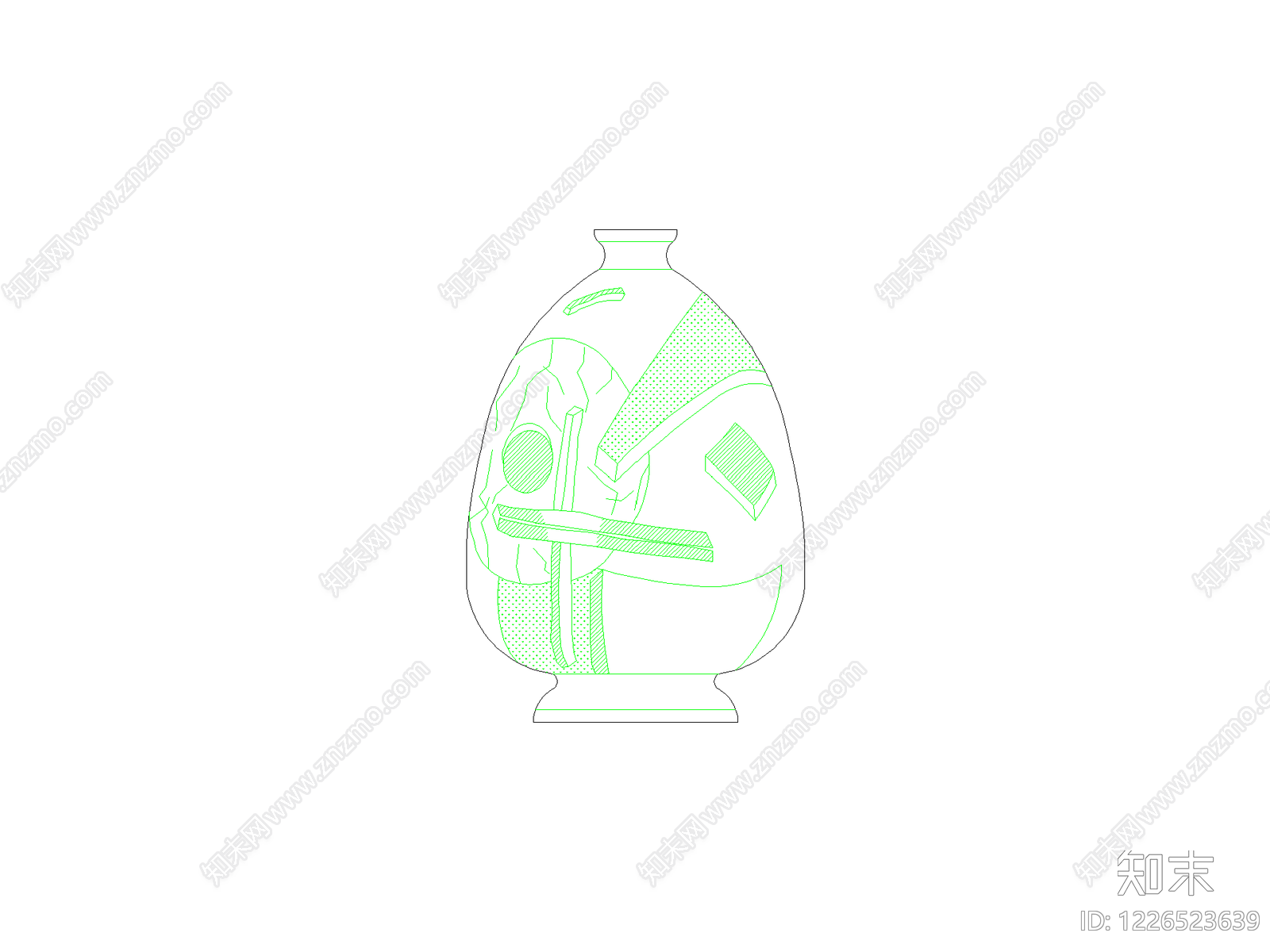 新中式摆件CAD图纸