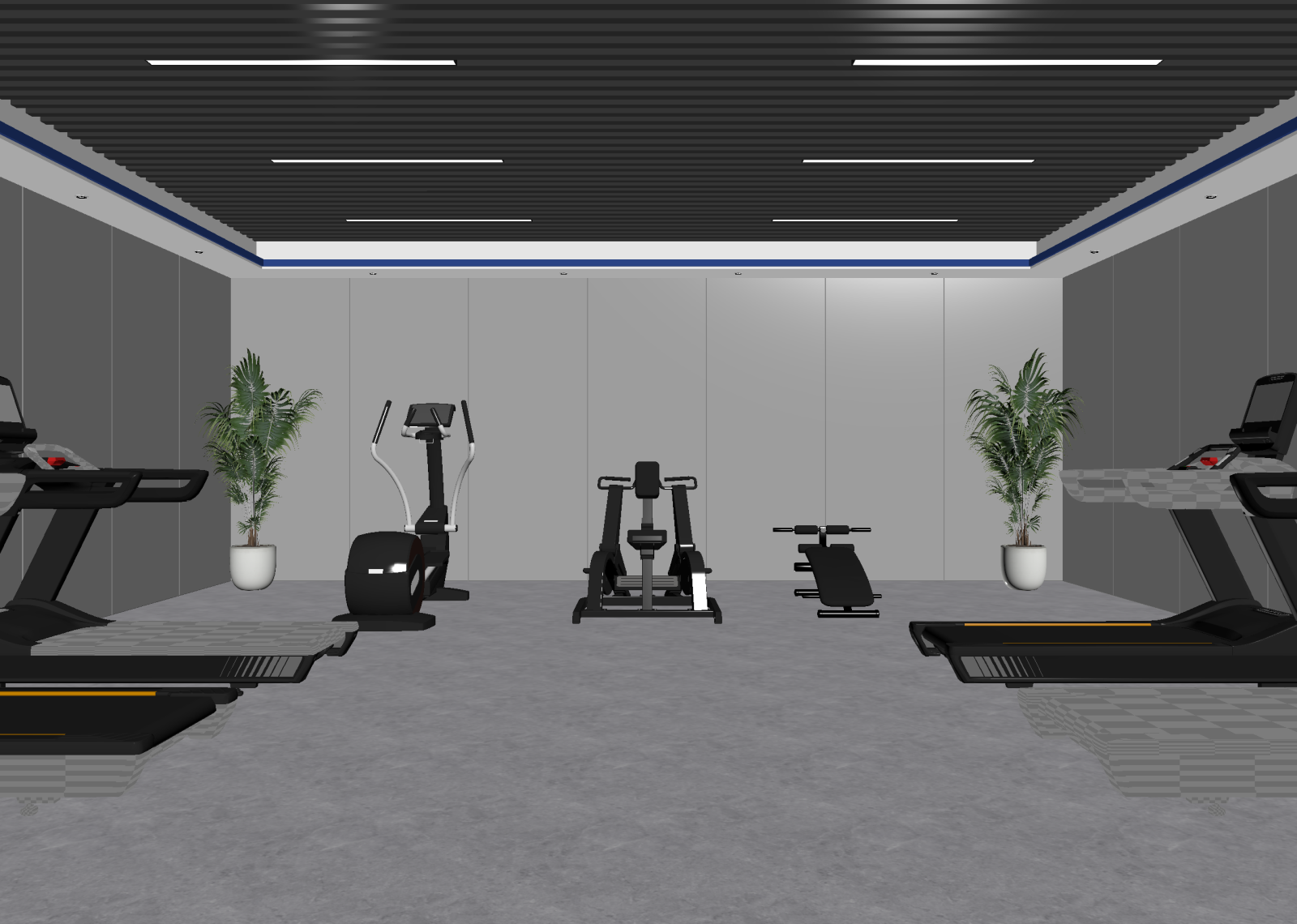 现代健身房3D模型下载【ID:1214642487】