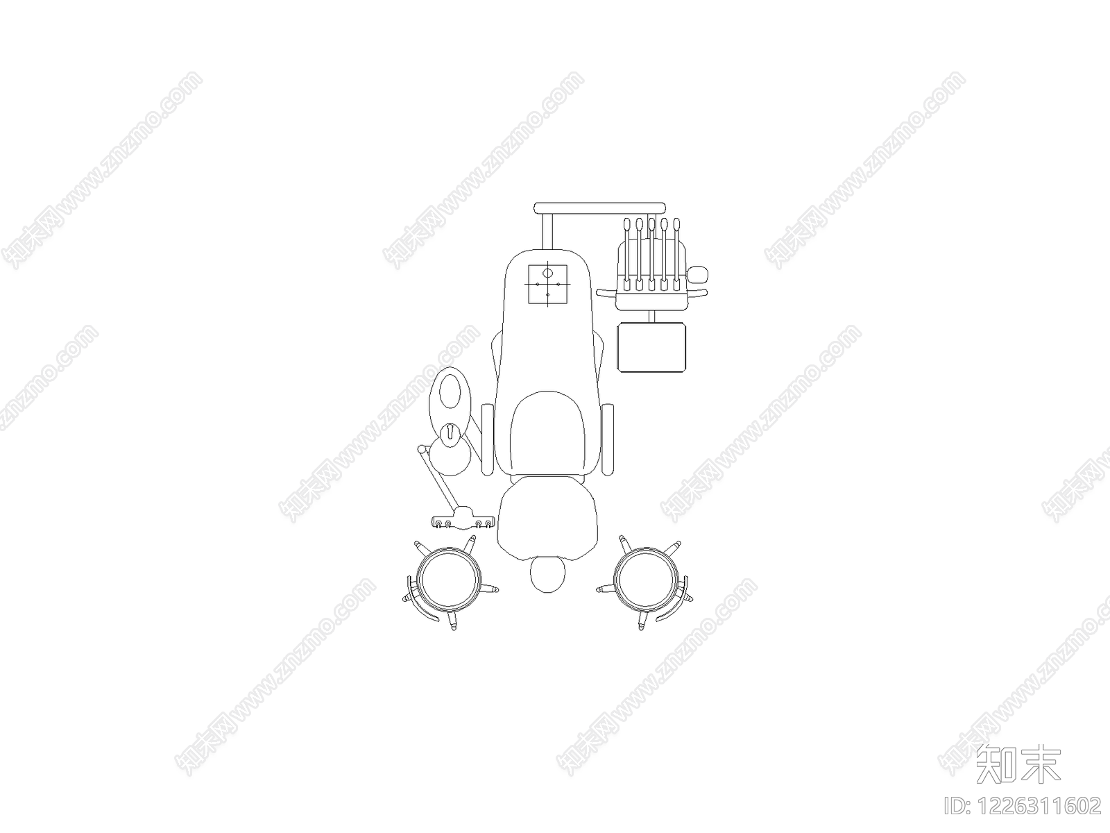 椅子cad施工图下载【ID:1226311602】