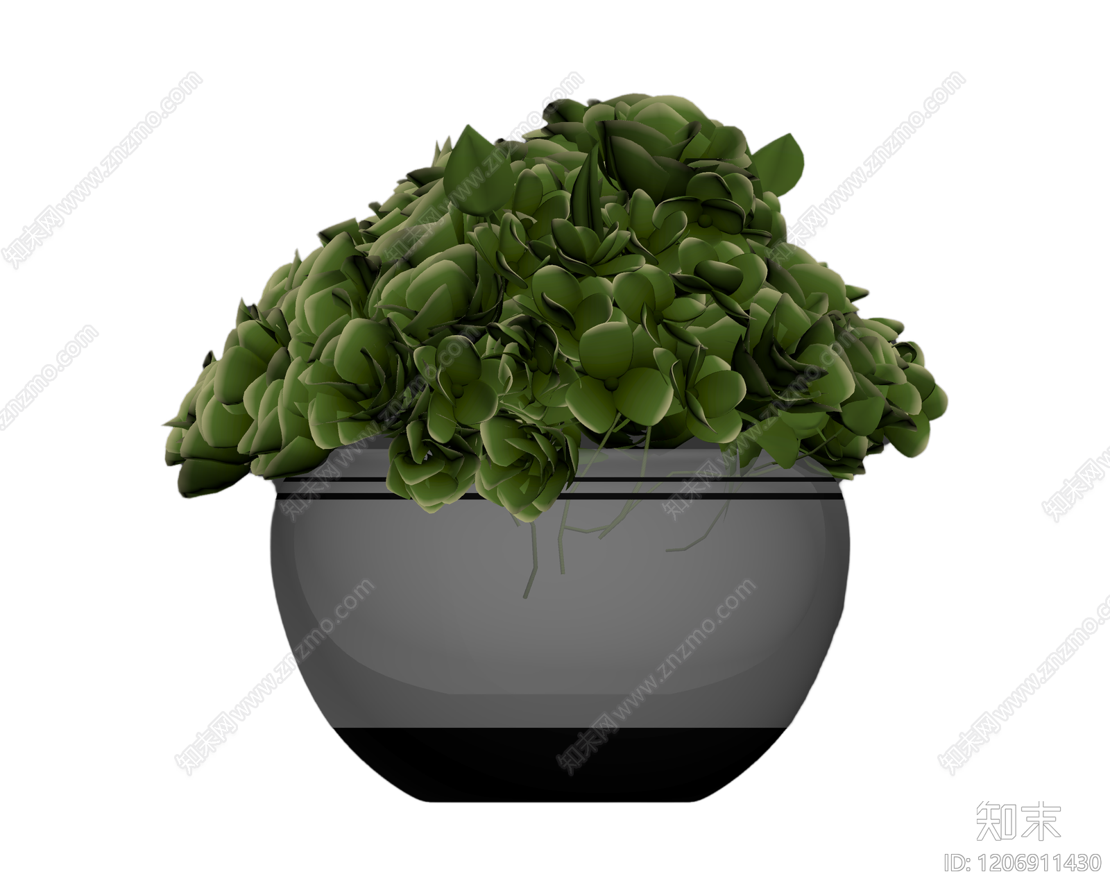 盆栽植物装饰3D模型下载【ID:1206911430】