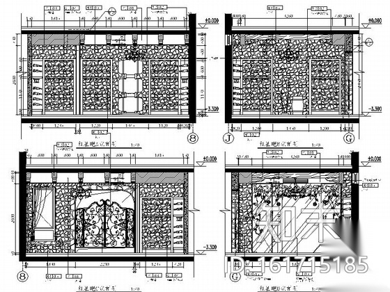 精品豪华法式乡村风格两层别墅室内装修施工图（含软装方...cad施工图下载【ID:161715185】