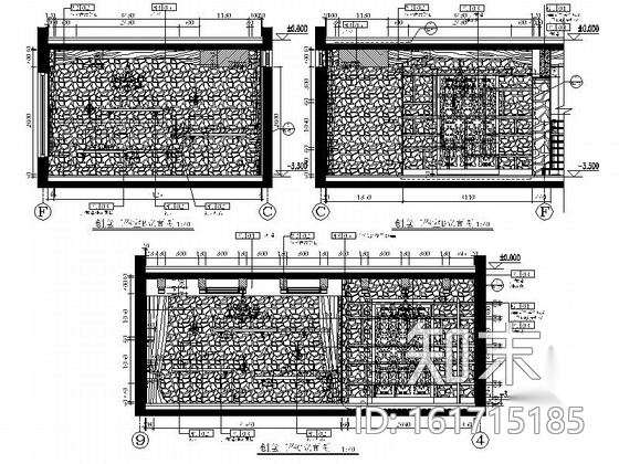 精品豪华法式乡村风格两层别墅室内装修施工图（含软装方...cad施工图下载【ID:161715185】