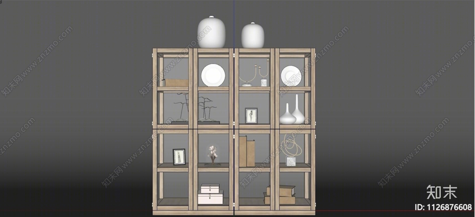 现代装饰柜SU模型下载【ID:1126876608】
