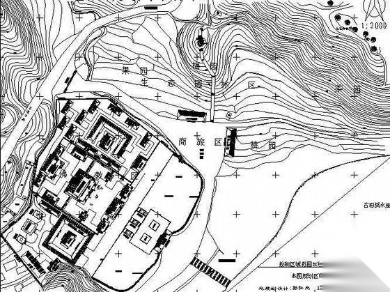 某寺庙景观区规划方案平面图施工图下载【ID:161025154】