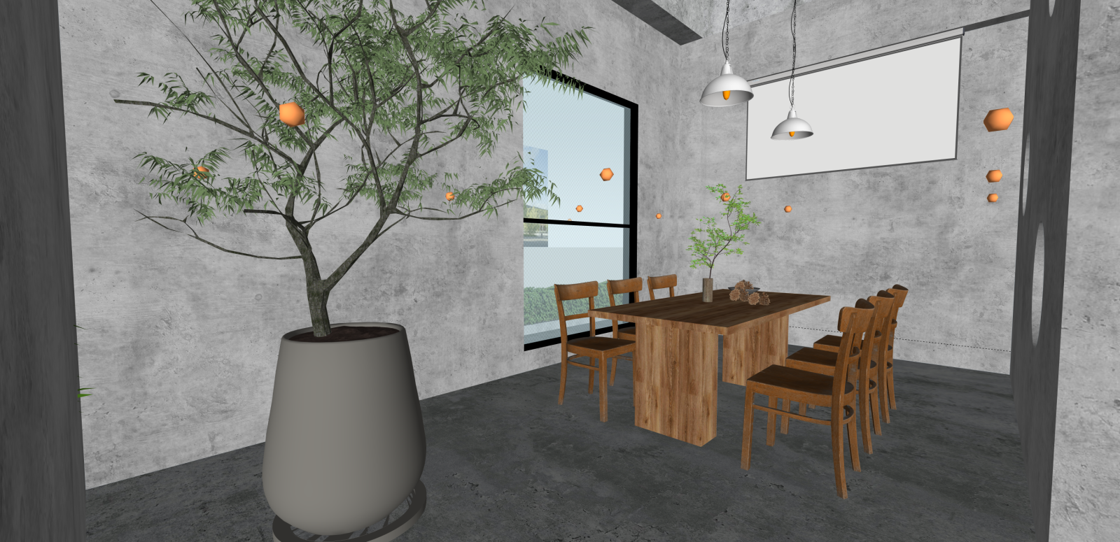 复古咖啡厅SU模型下载【ID:1216080508】