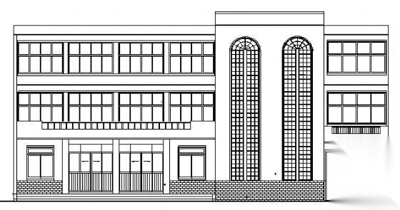 某三层信用社营业楼建筑方案图cad施工图下载【ID:151639163】
